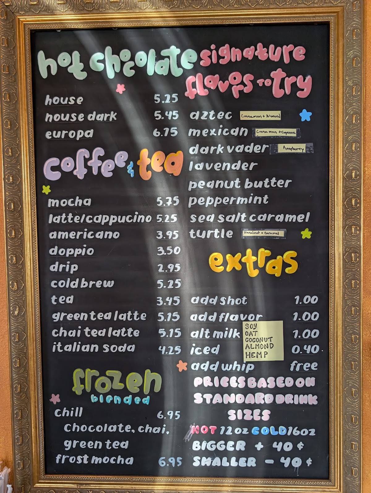 Chocolati Cafe Greenlake меню