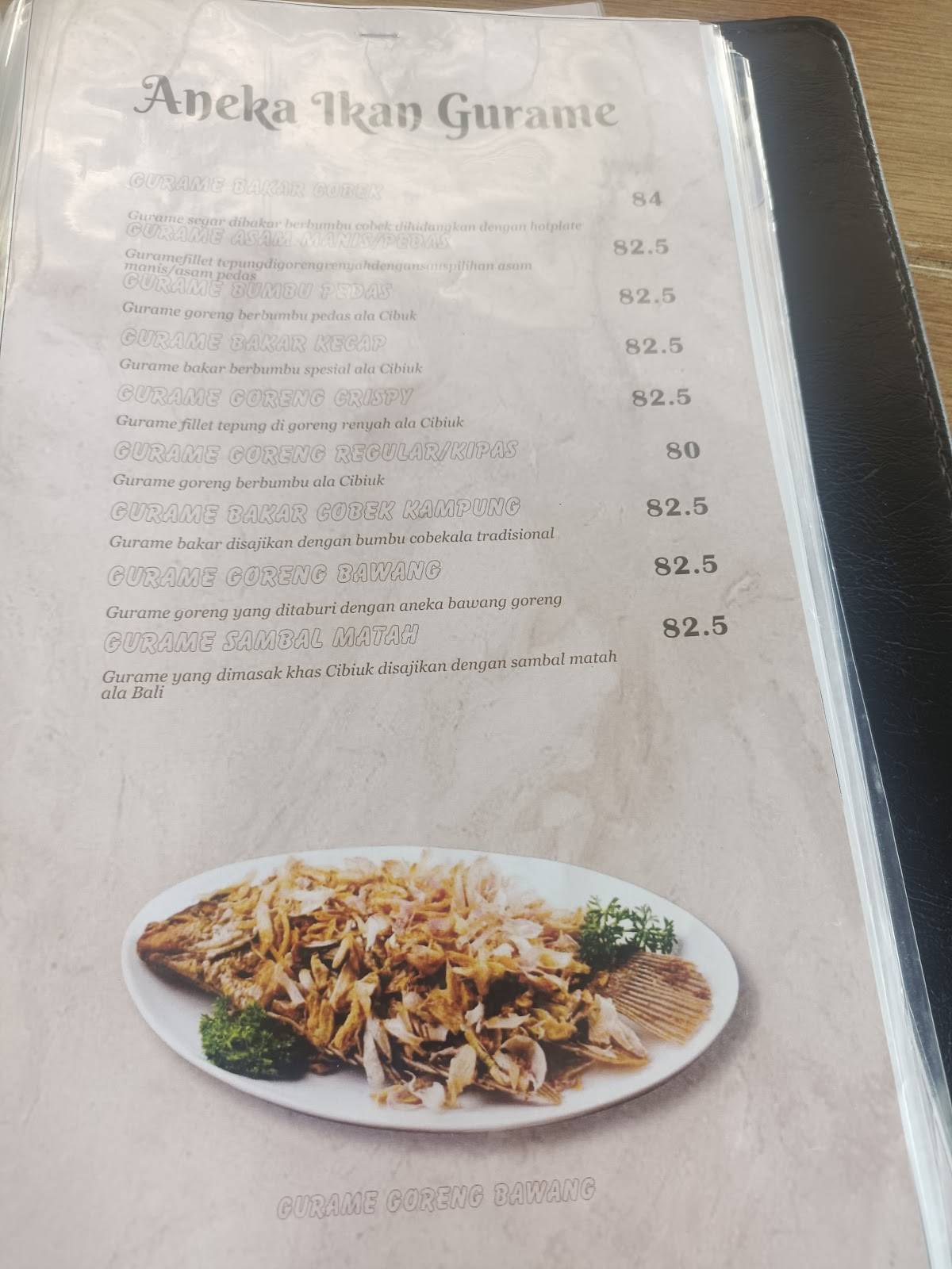 Cibiuk Resto Kuningan меню