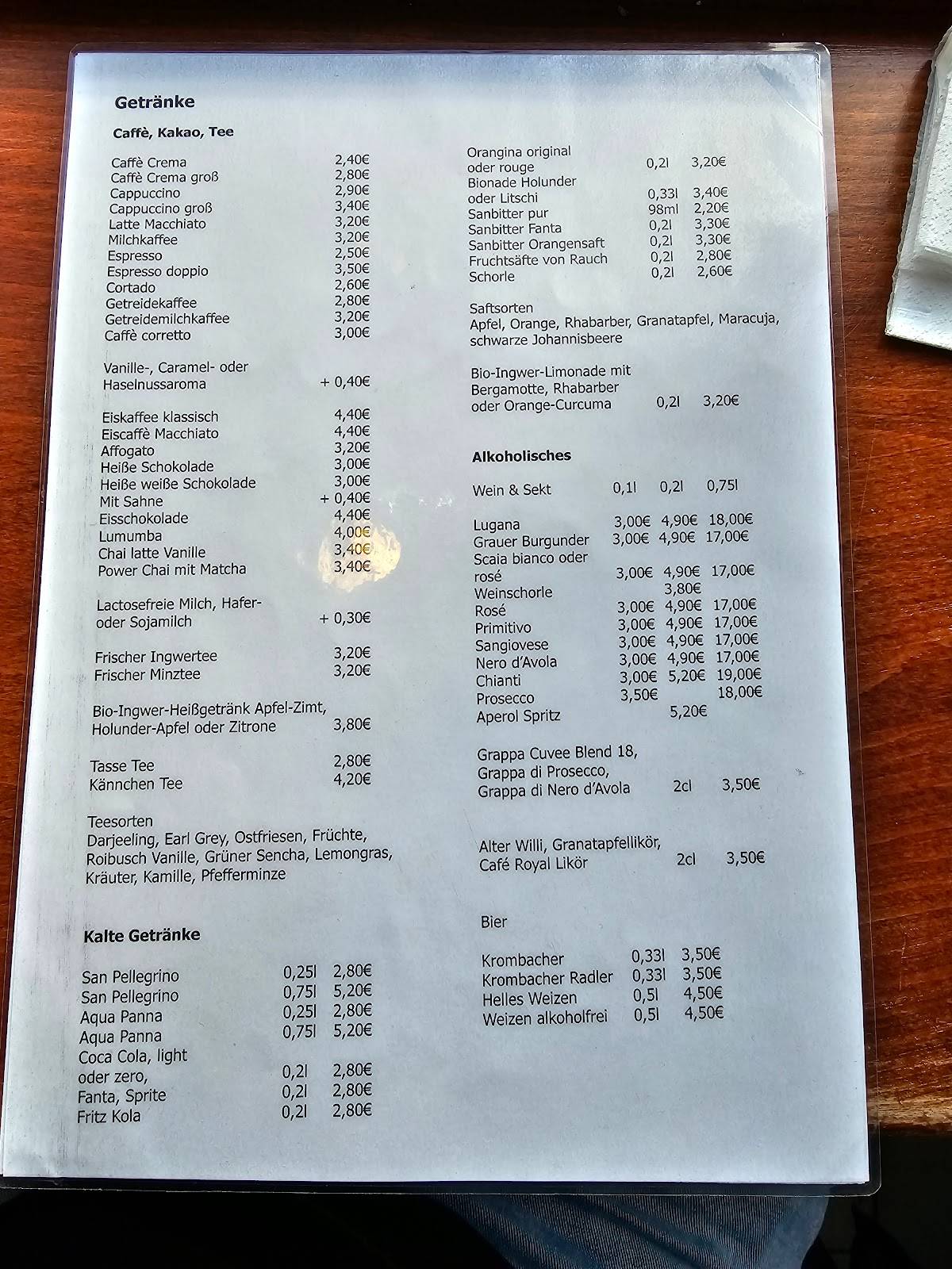 Coffee-Shop M14 меню