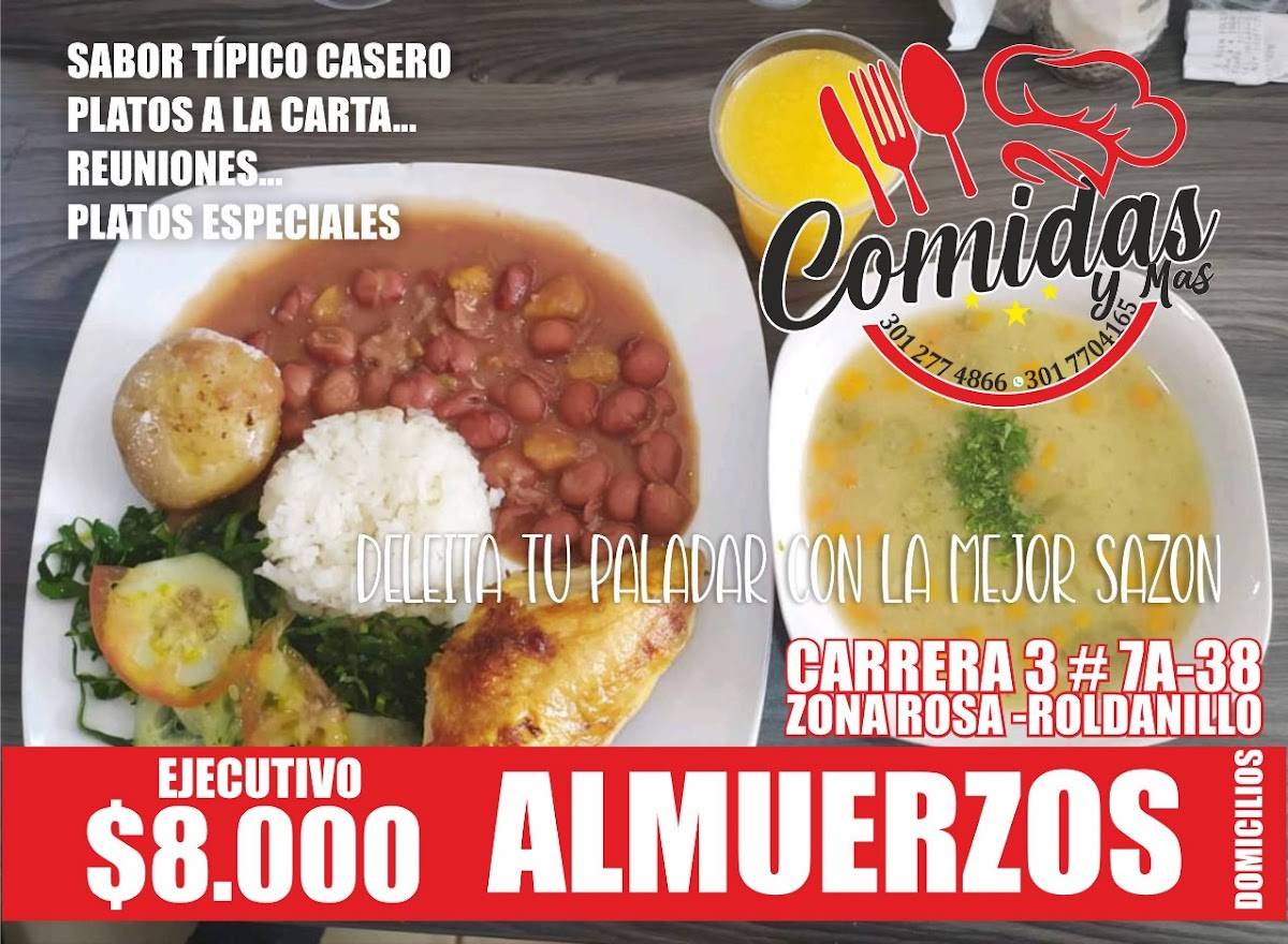 Comida y Mas меню