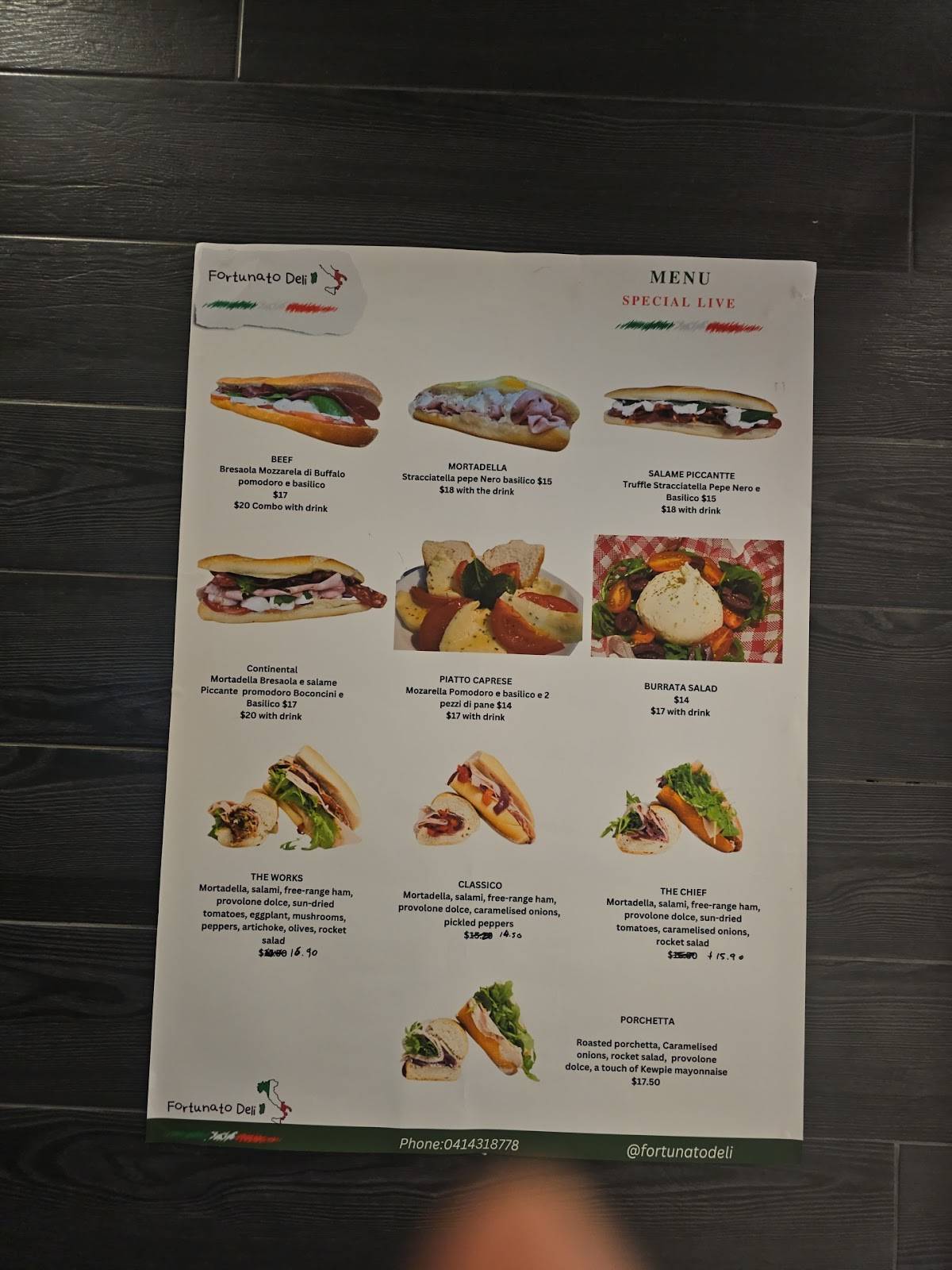 Conti Deli меню