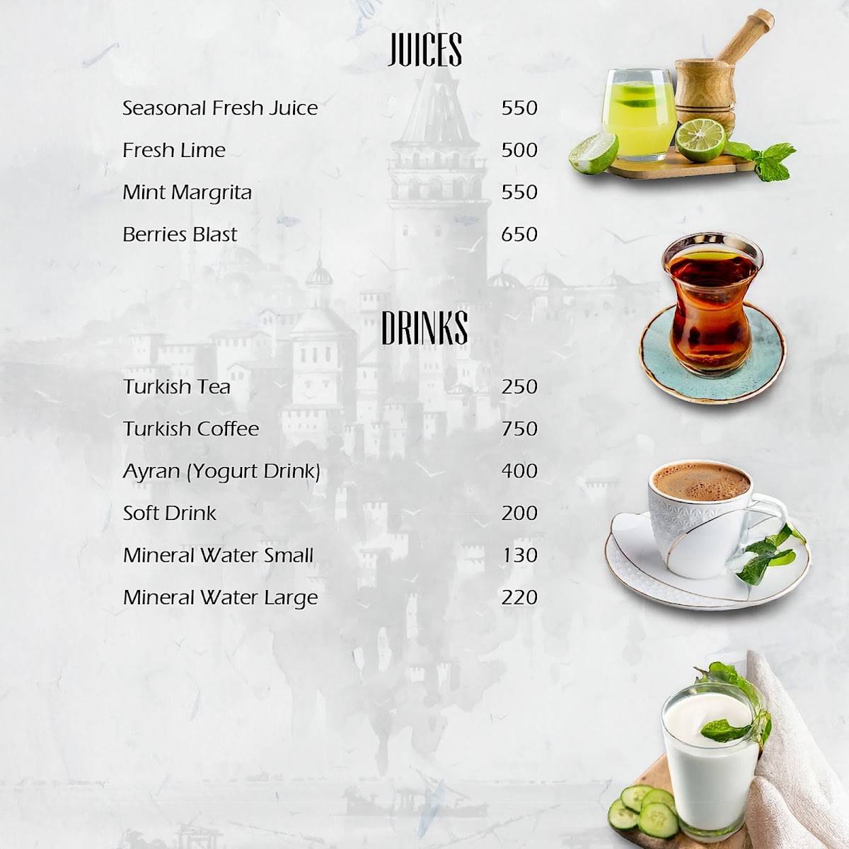 Corba Restaurant меню