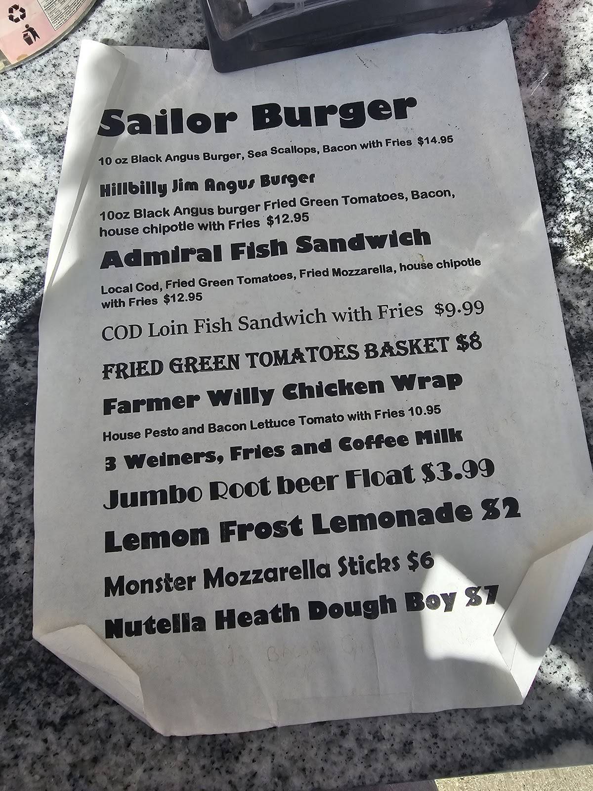 Country Chowder Shack меню