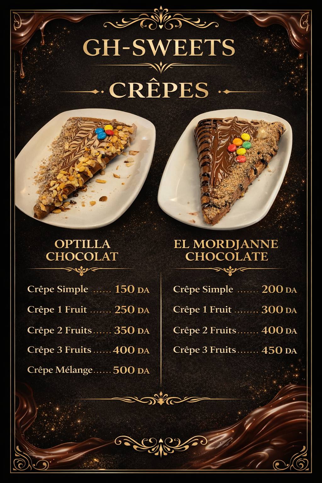 Crêpe Gh-Sweets меню