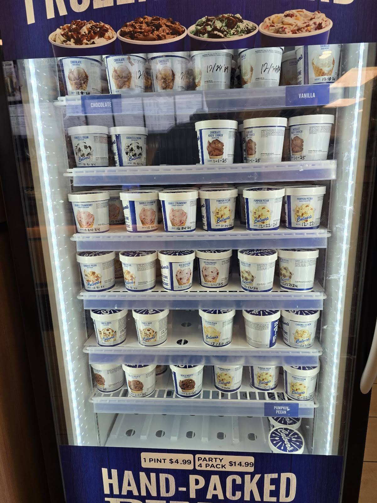 Culver’s меню