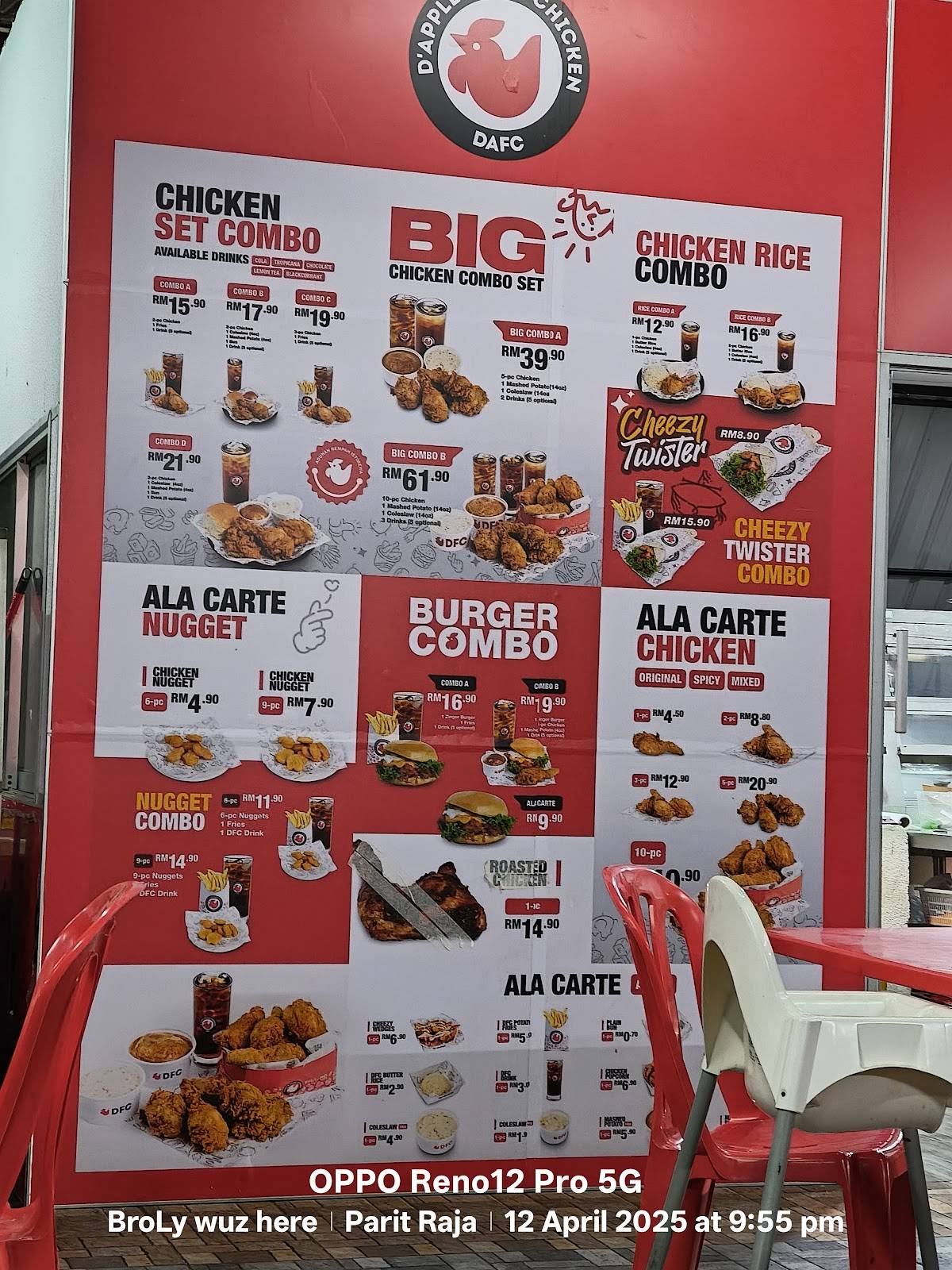 D'Apple Fried Chicken Parit Raja меню