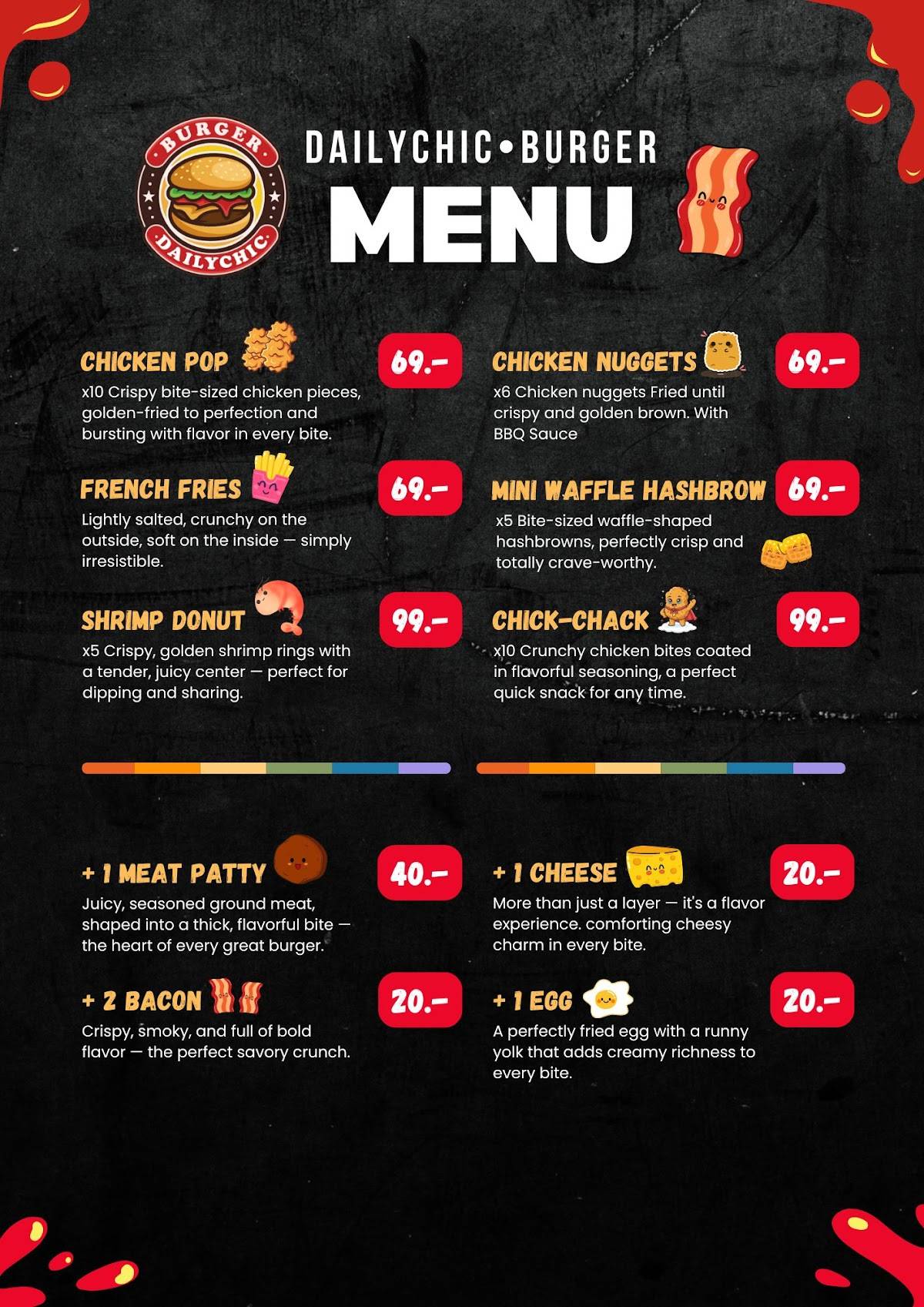 Dailychic Burger меню