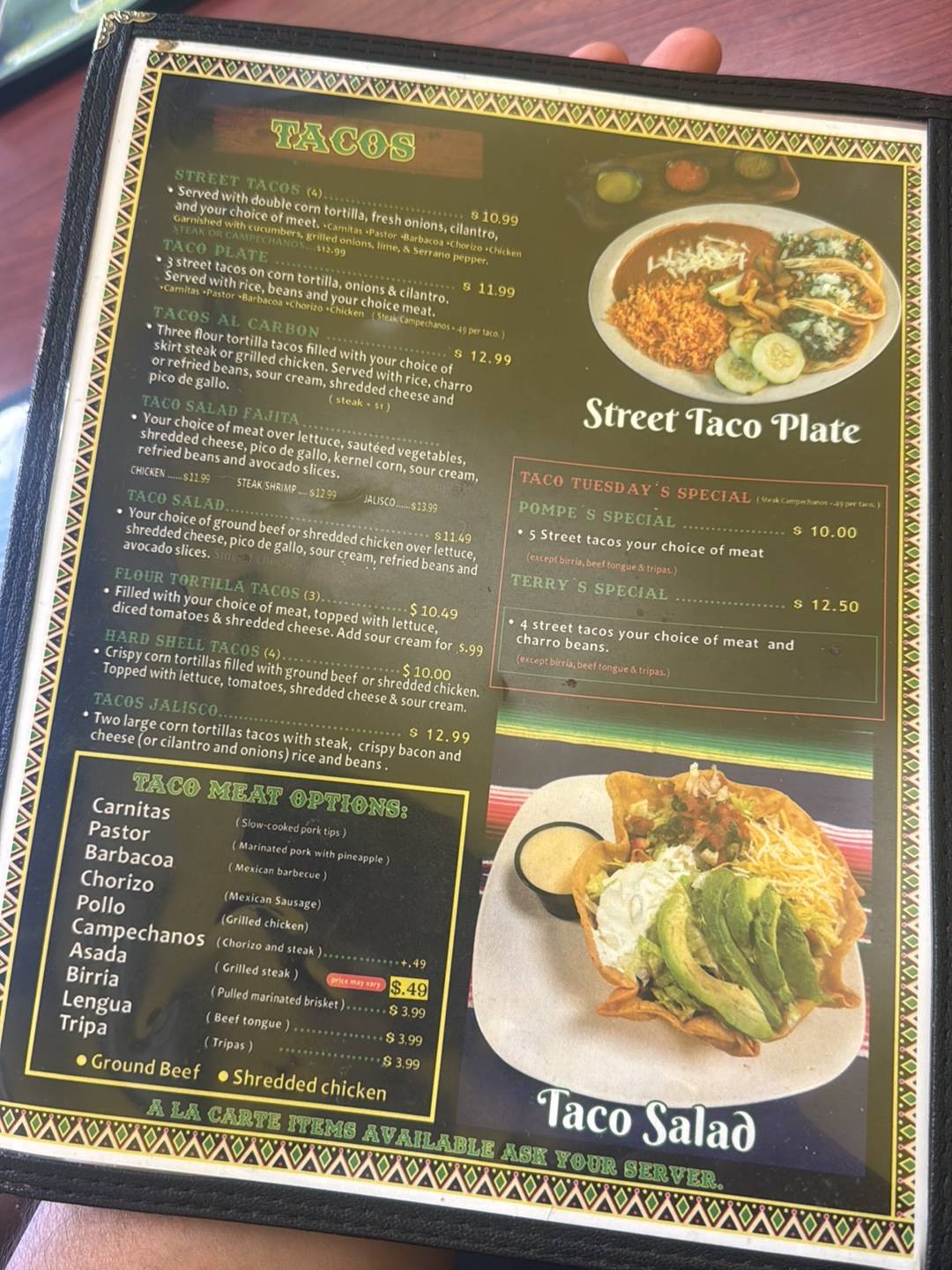 Serrano's Mexican меню