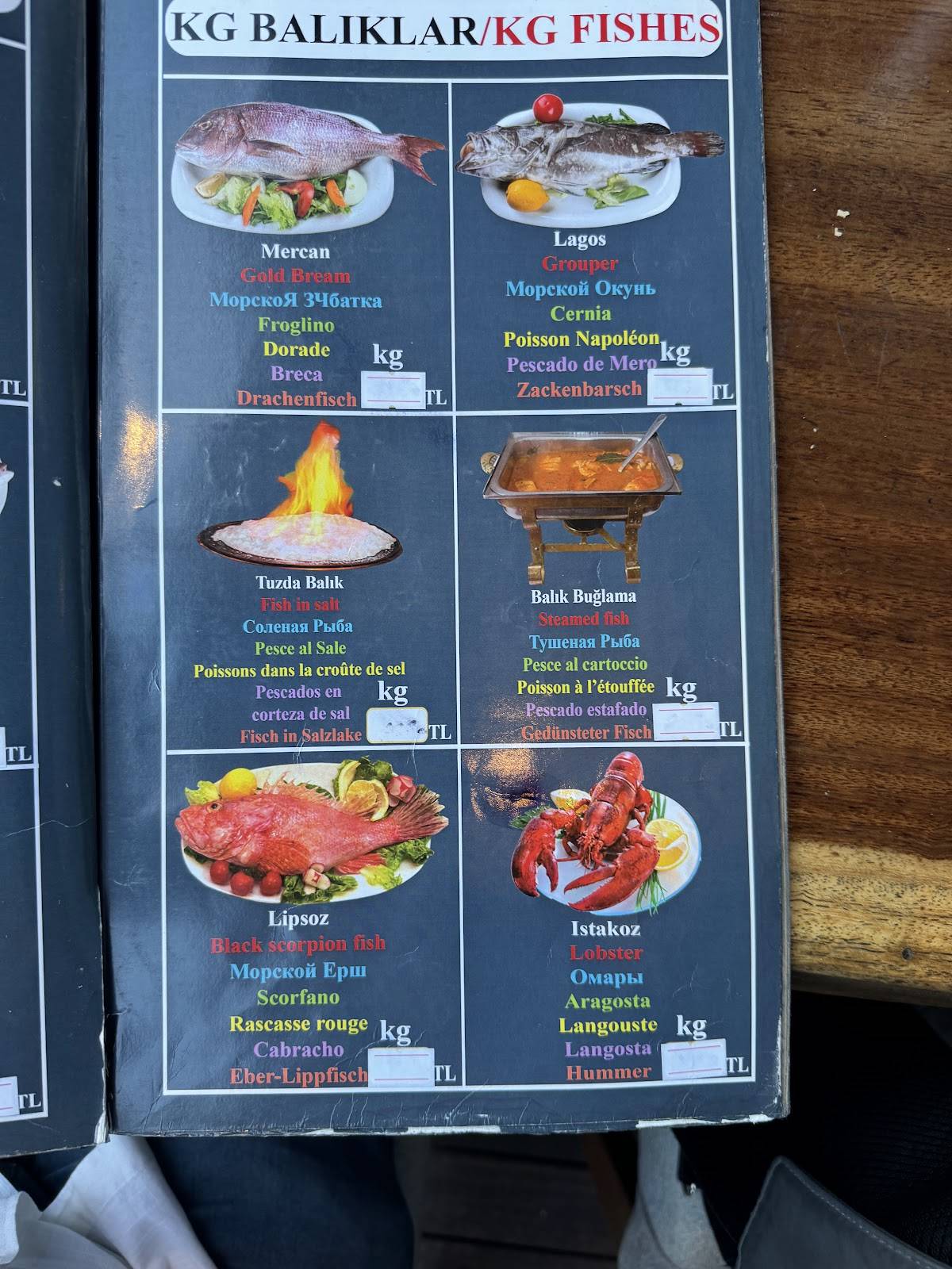 Deep Fish Balik Restaurant меню