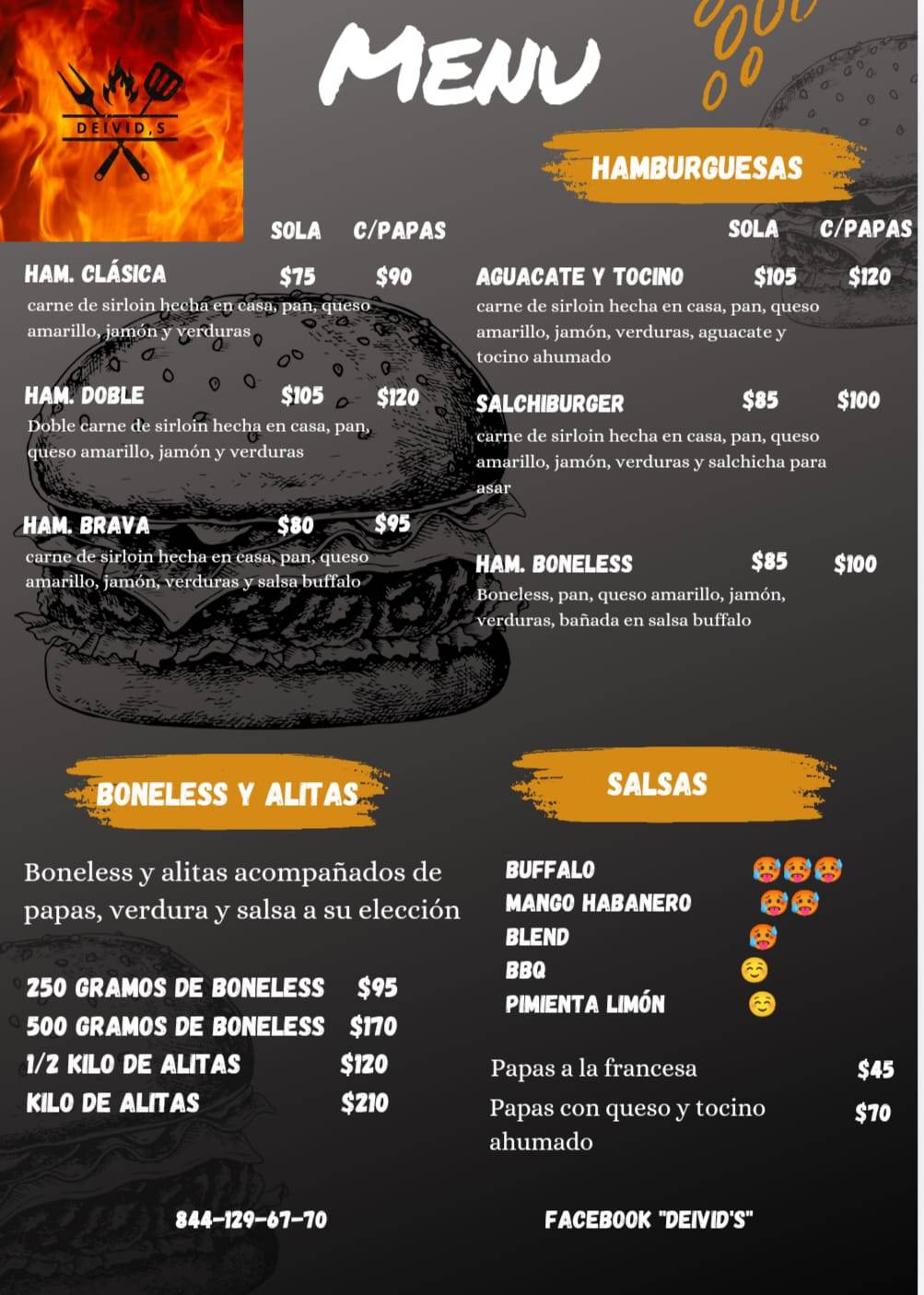 Deivid's los compadres меню