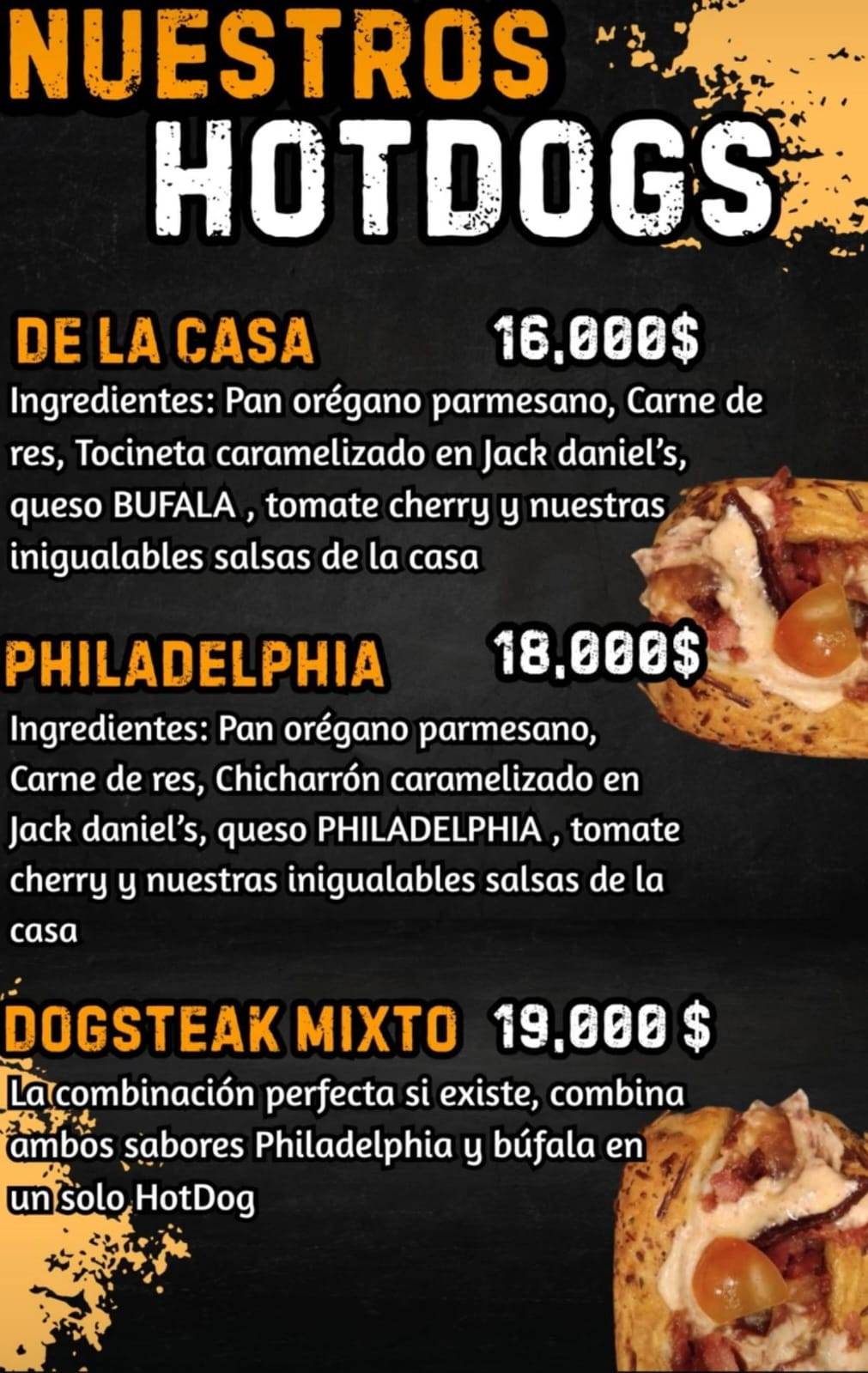 Dogsteak S.A.S меню