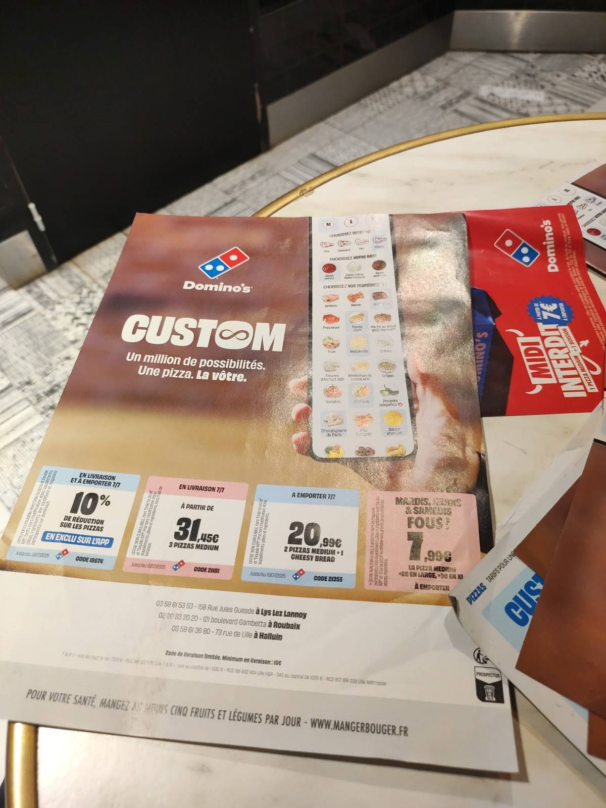 Domino's Pizza Halluin меню