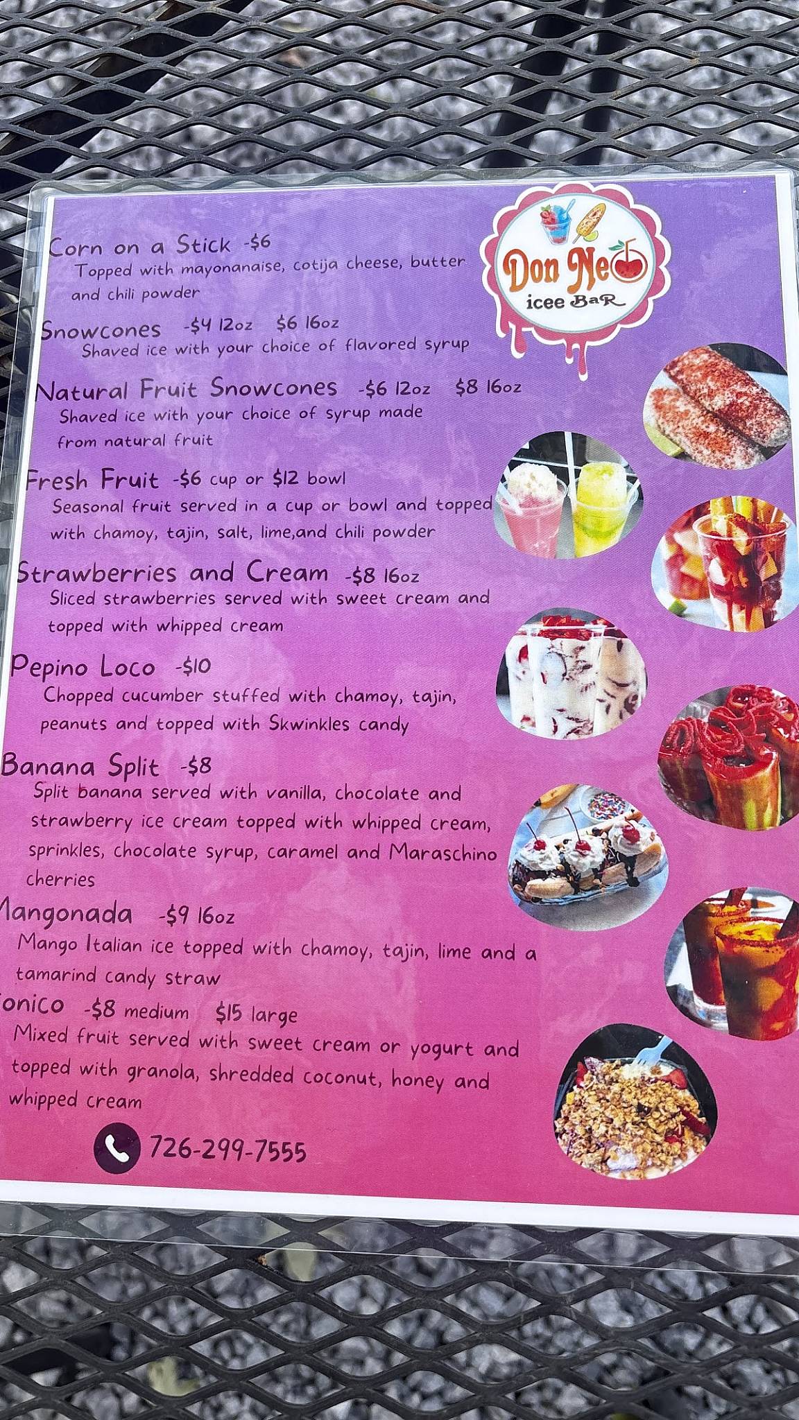 Don Neo Icee Bar меню