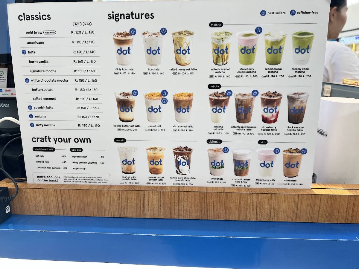Dot Coffee меню