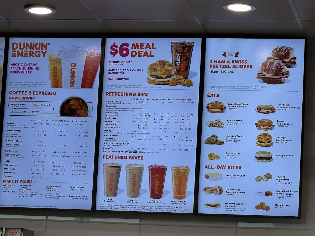 Dunkin' меню