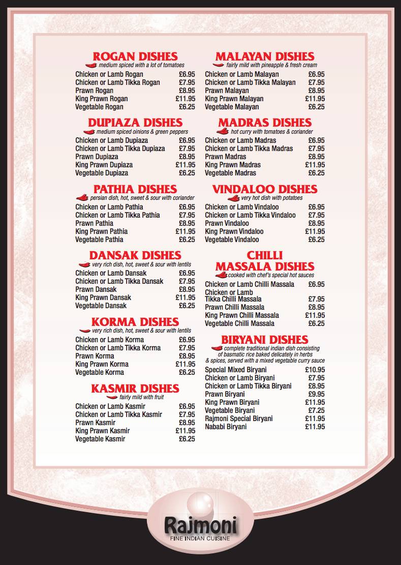 Rajmoni Cuisine меню