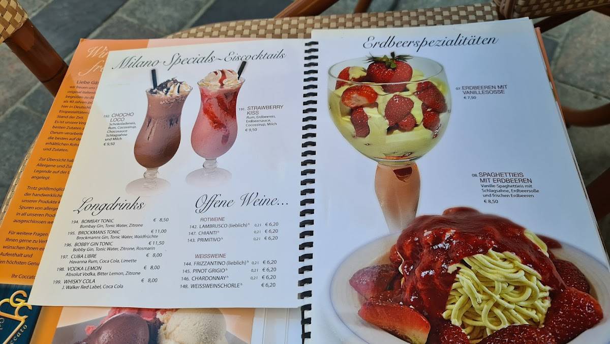 Eiscafé Milano меню