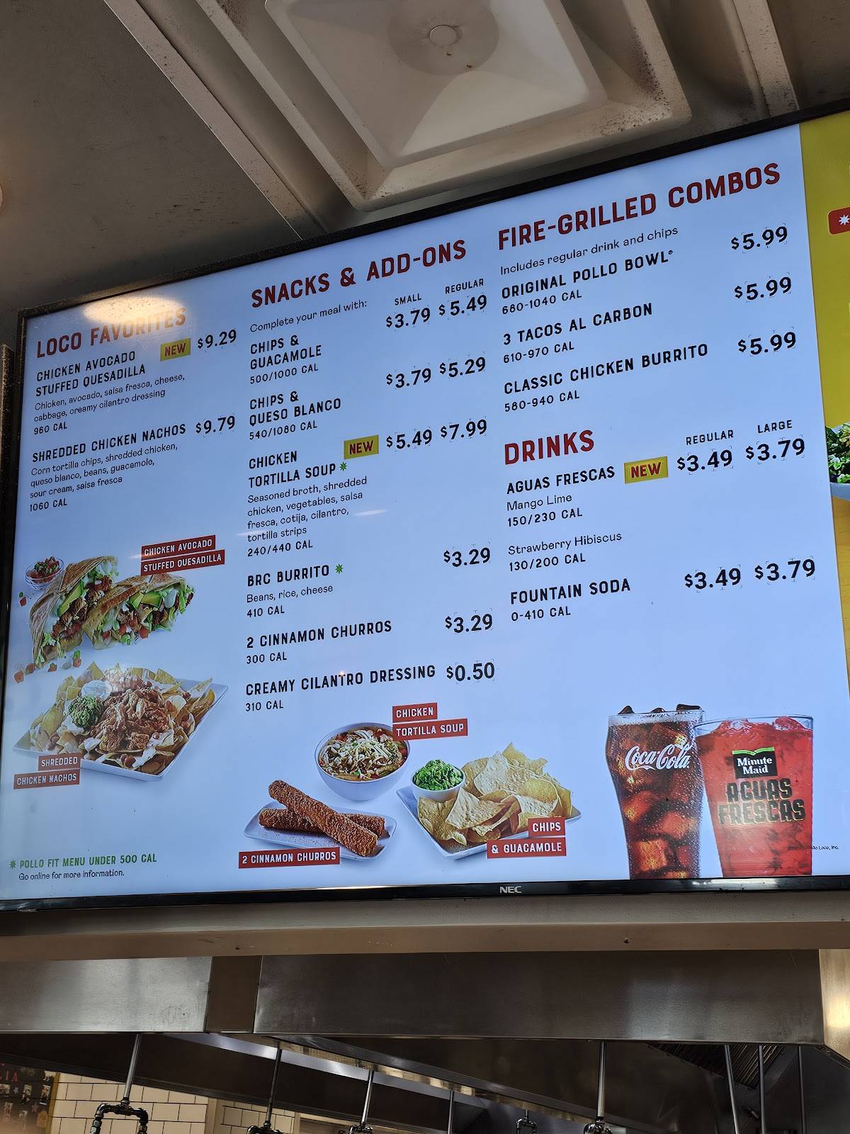 El Pollo Loco меню