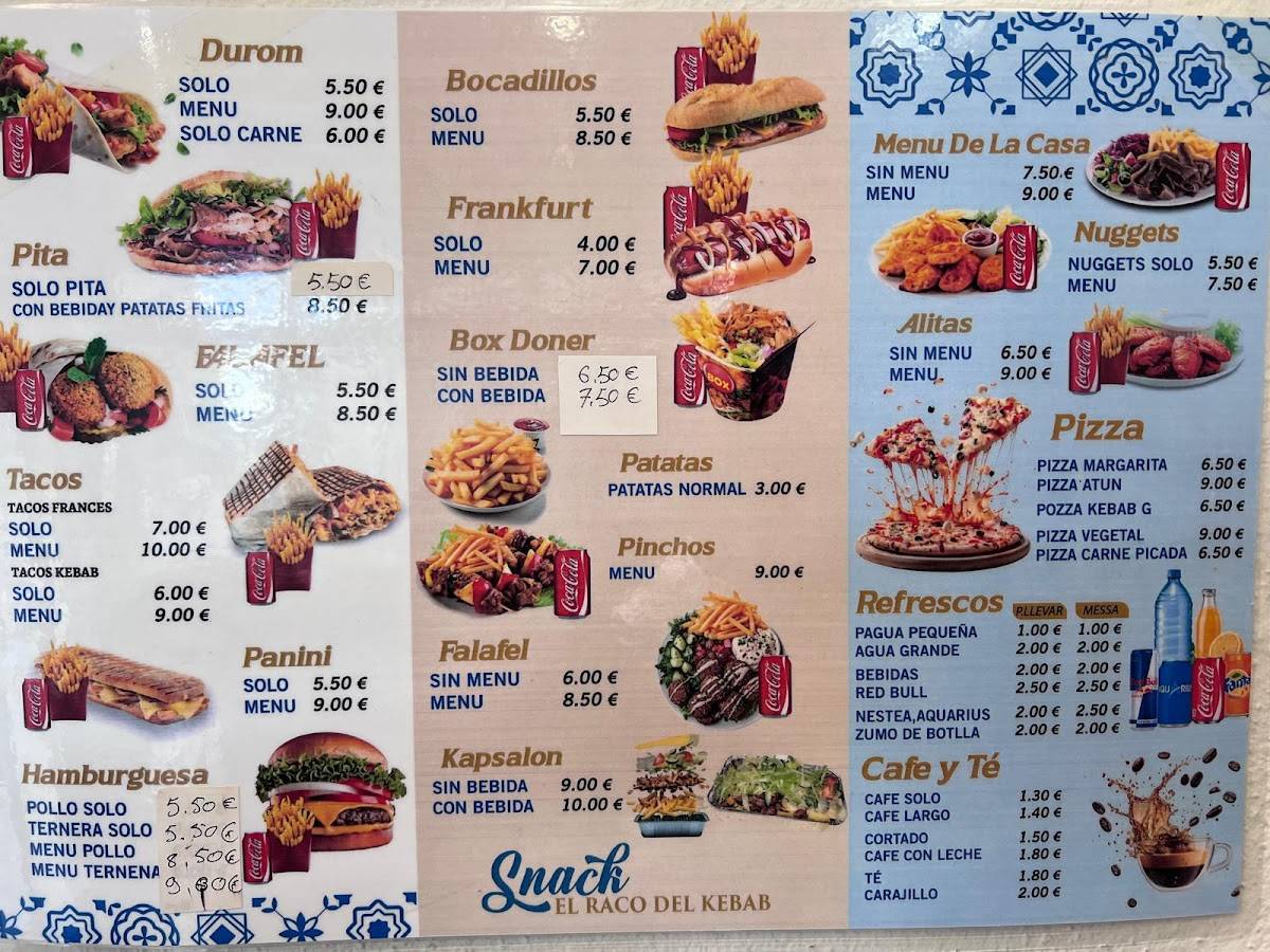 El Racó del Kebab меню