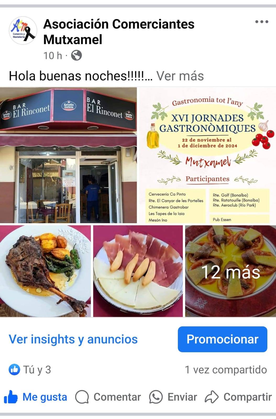 El Rinconet меню