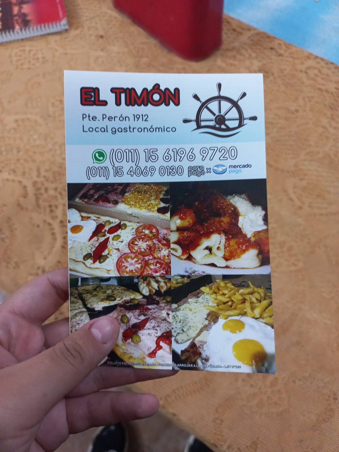 El Timón меню