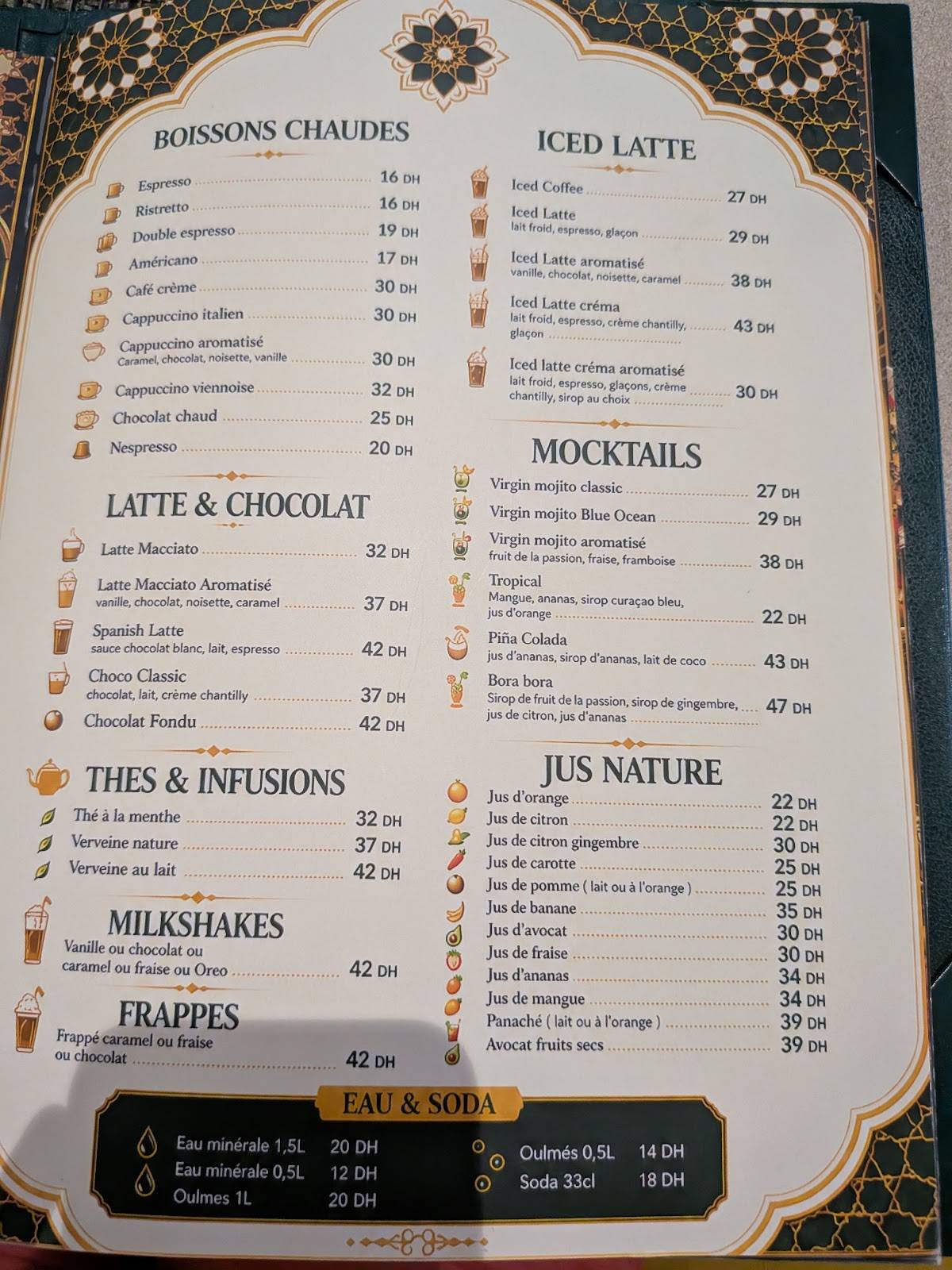 Café Restaurant Milano меню