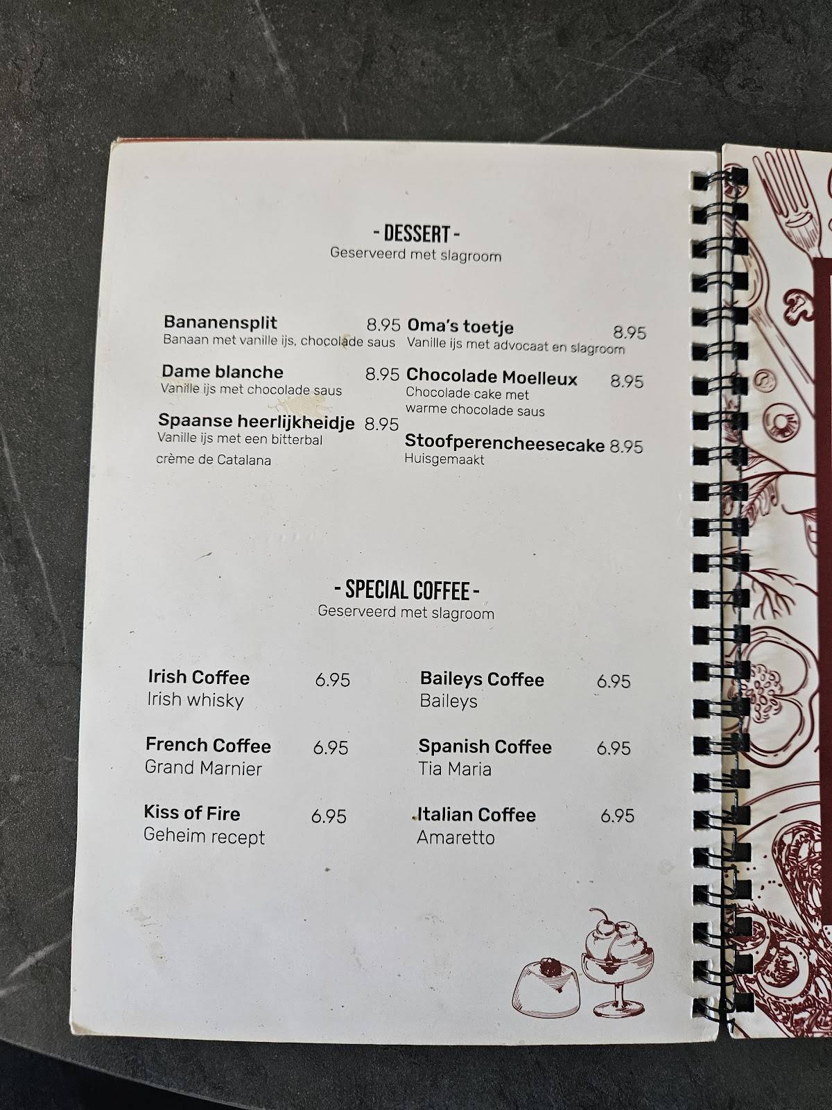 Eten bij Rico меню