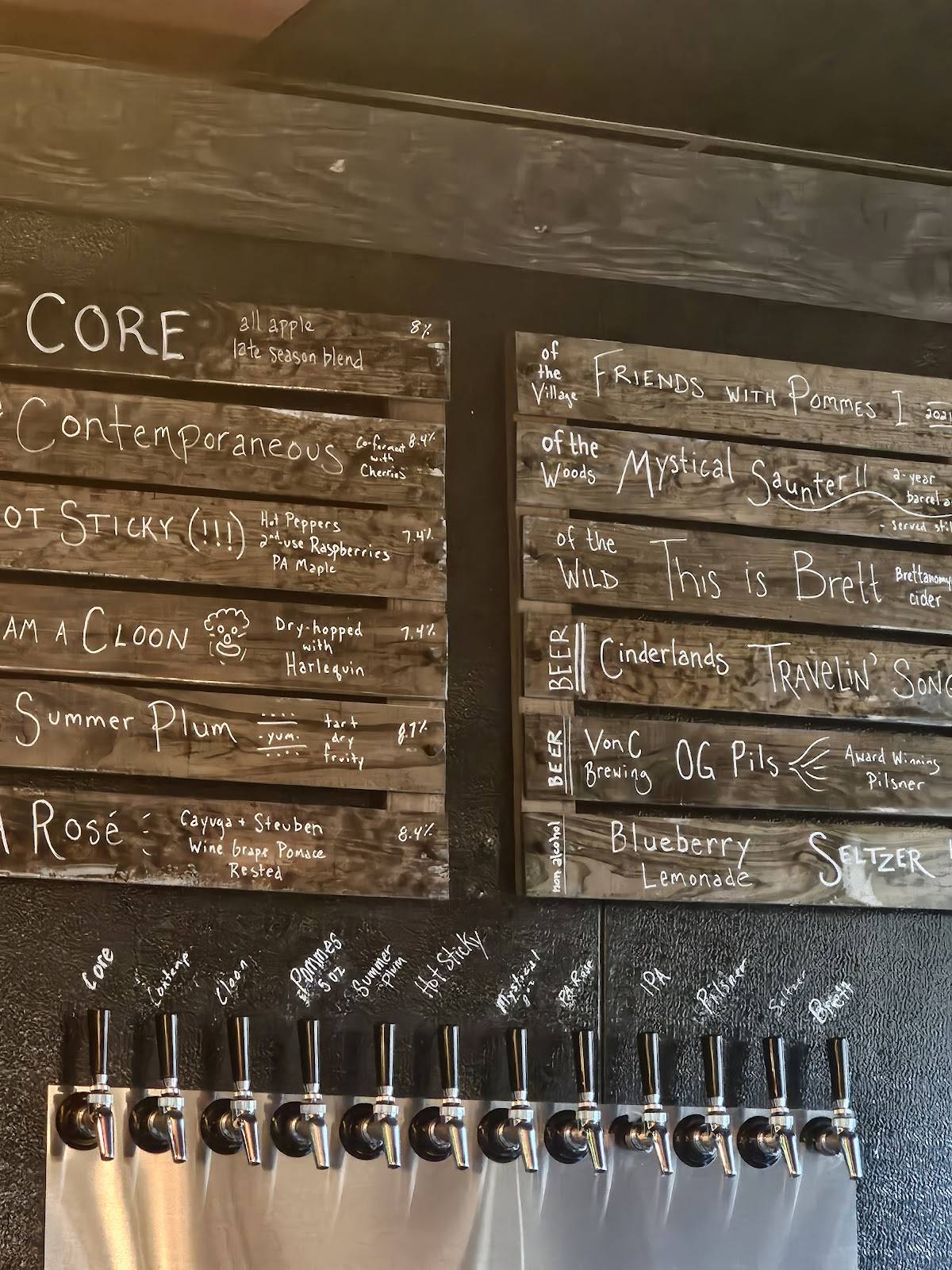 Excursion Ciders меню
