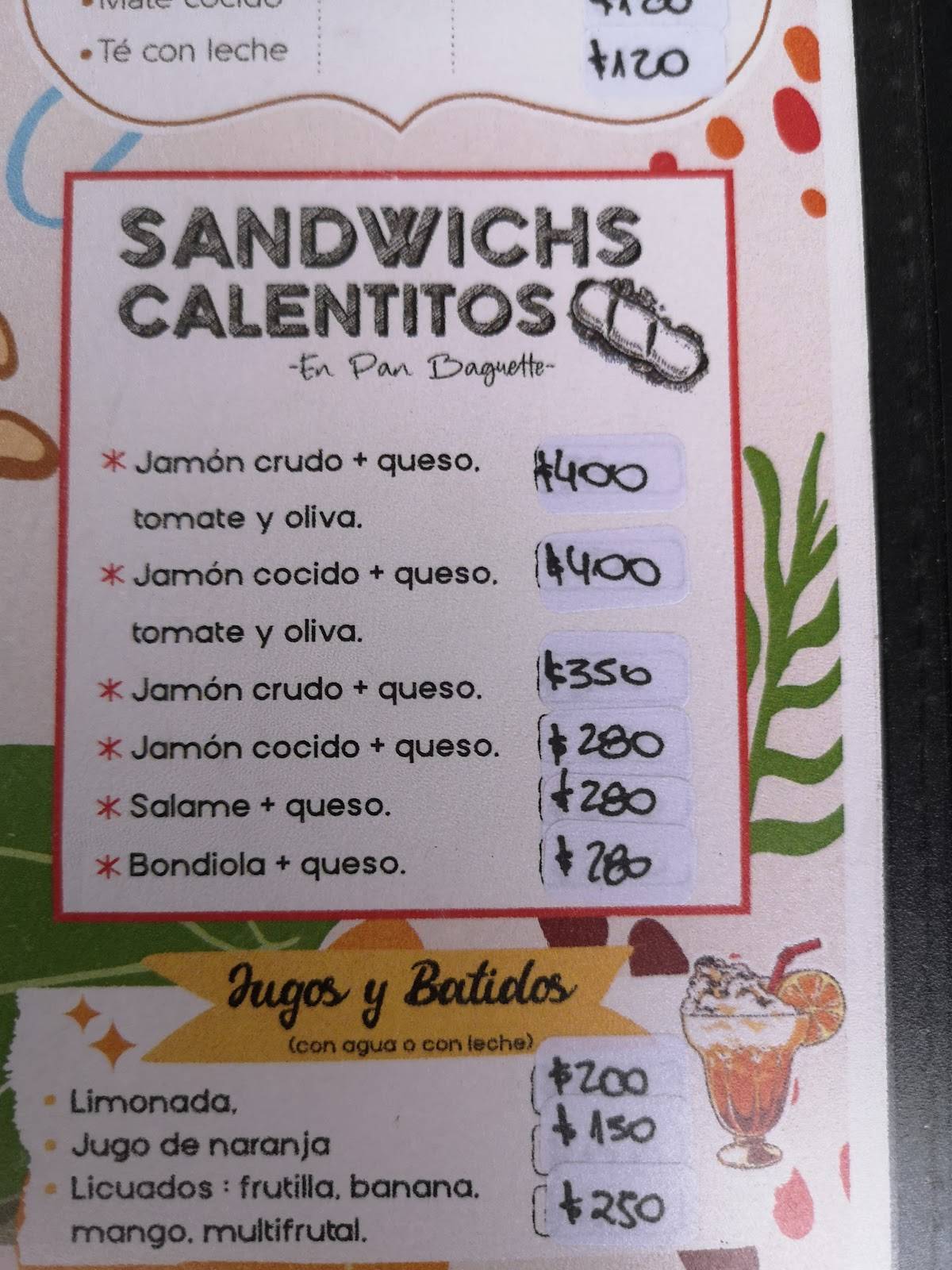 FESTIVAL BAR SALTA меню
