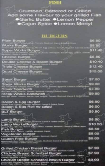 Rothwell Seafood меню