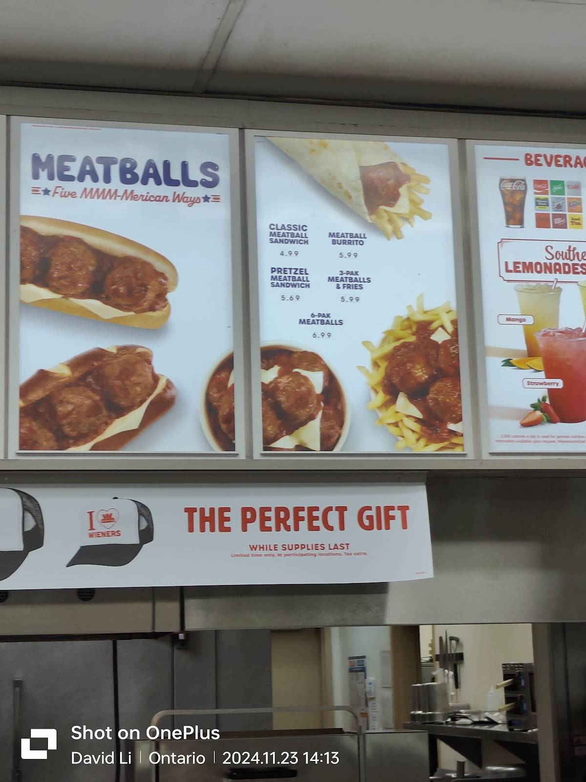 Wienerschnitzel меню
