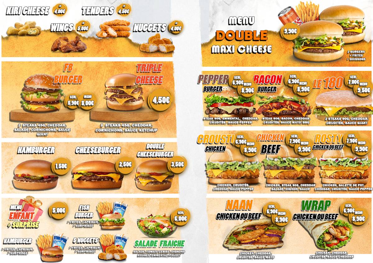 Fastburger меню