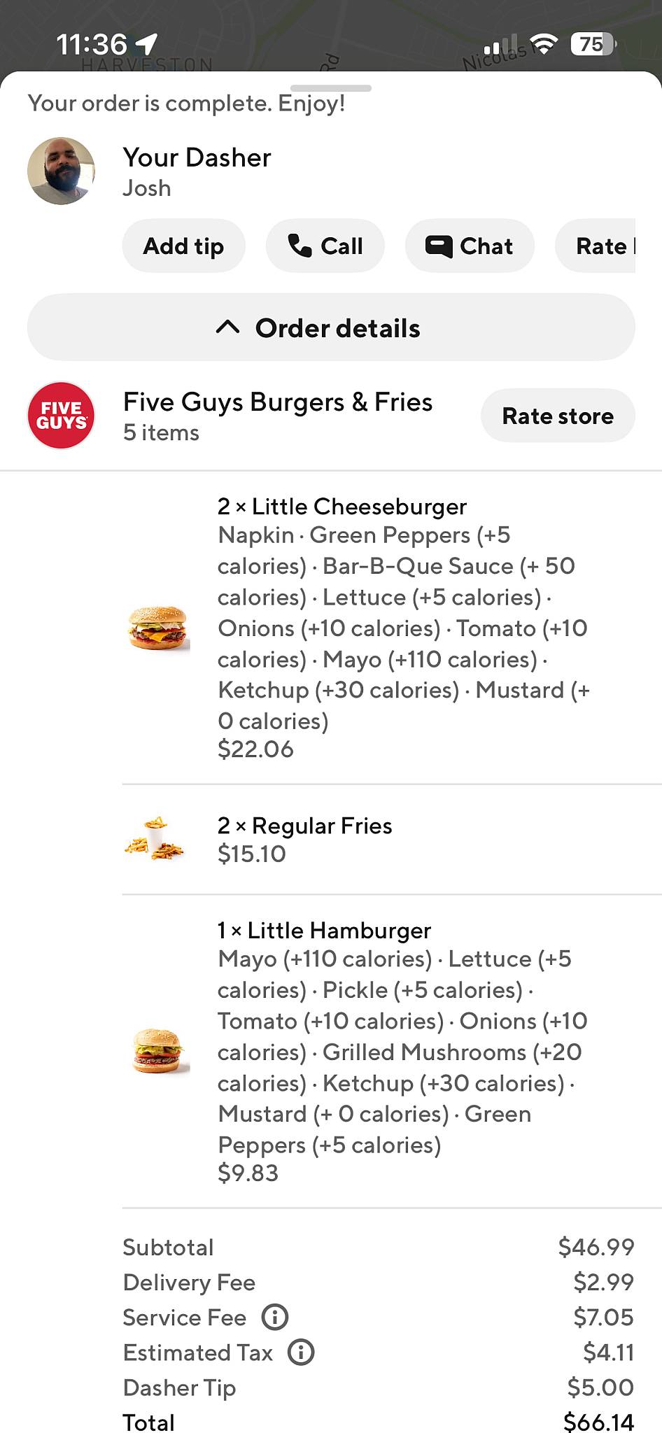 Five Guys меню