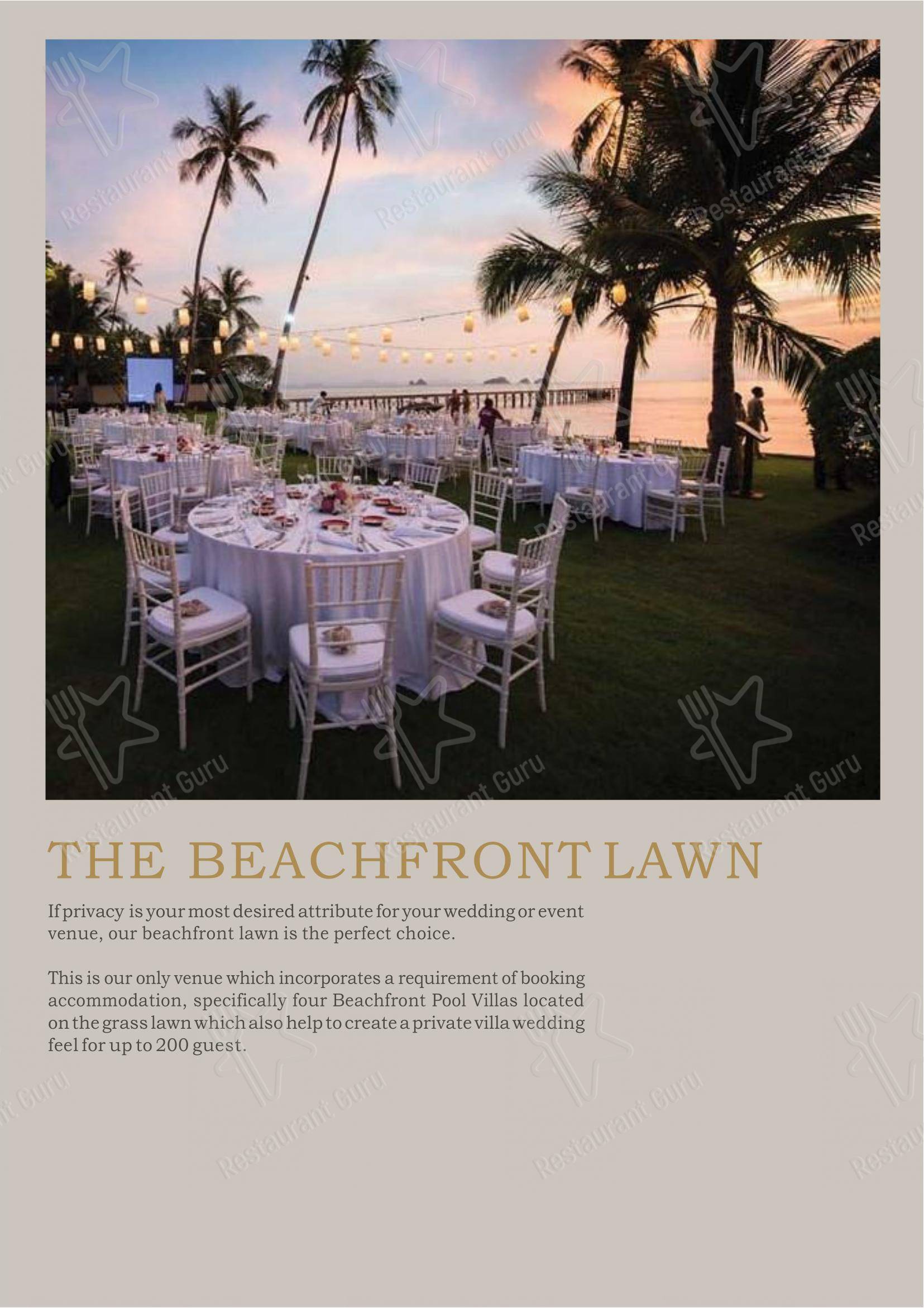 Меню ресторана Flames (InterContinental Koh Samui Resort) - Grill menu
