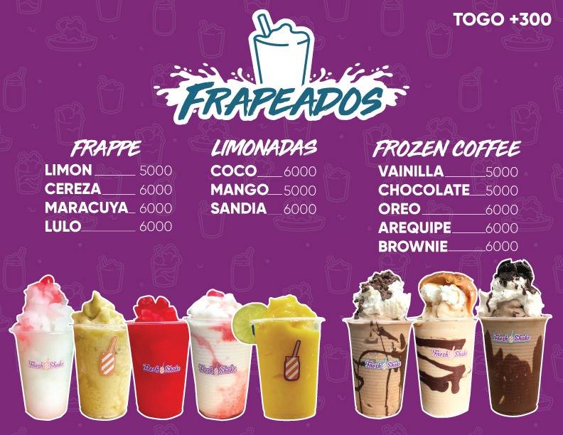 Fresh Shake меню