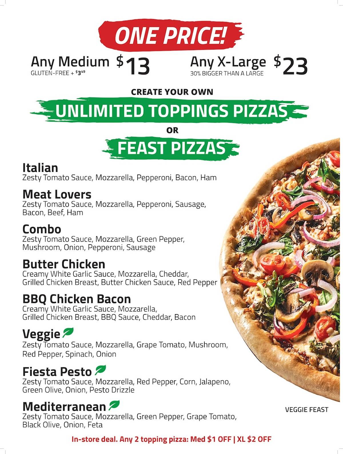 Freshslice Pizza меню