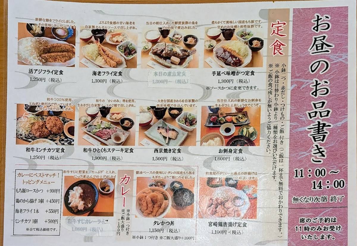 Fukui меню