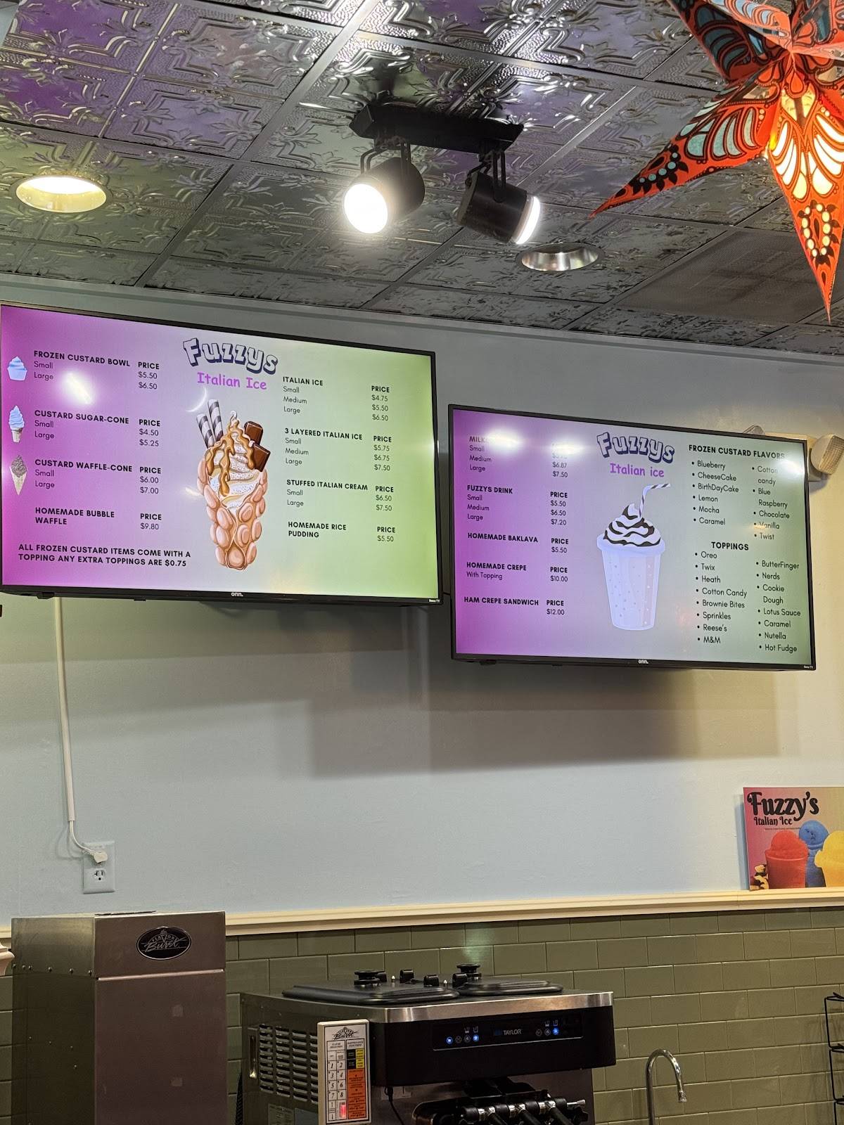 Fuzzys Italian Ice меню