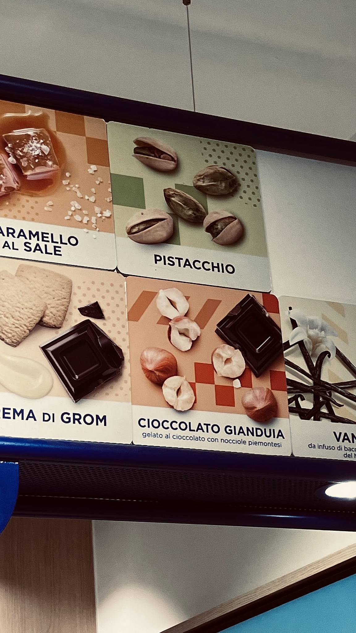 GROM Gelato меню