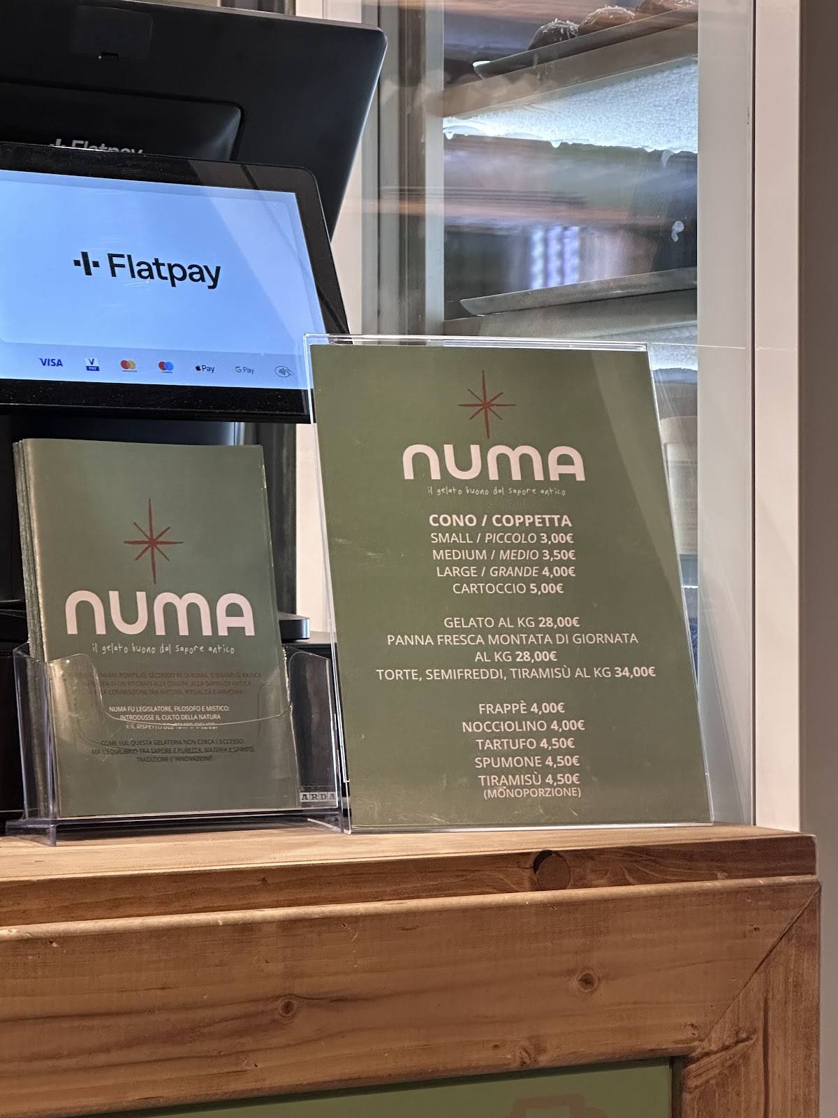 Gelateria Numa меню