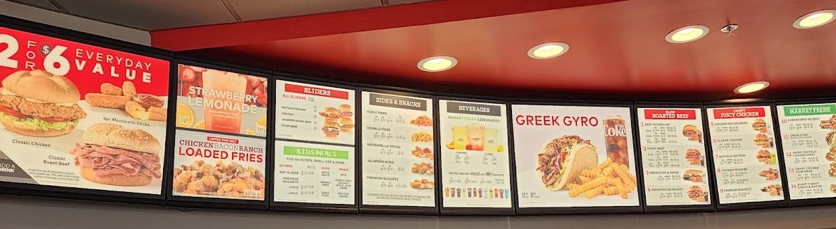 Arby's меню