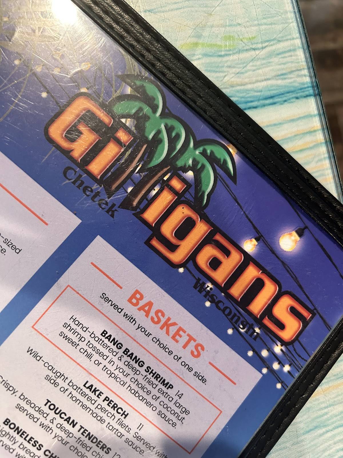 Gilligans in Chetek- bar, restaurant & lodging меню