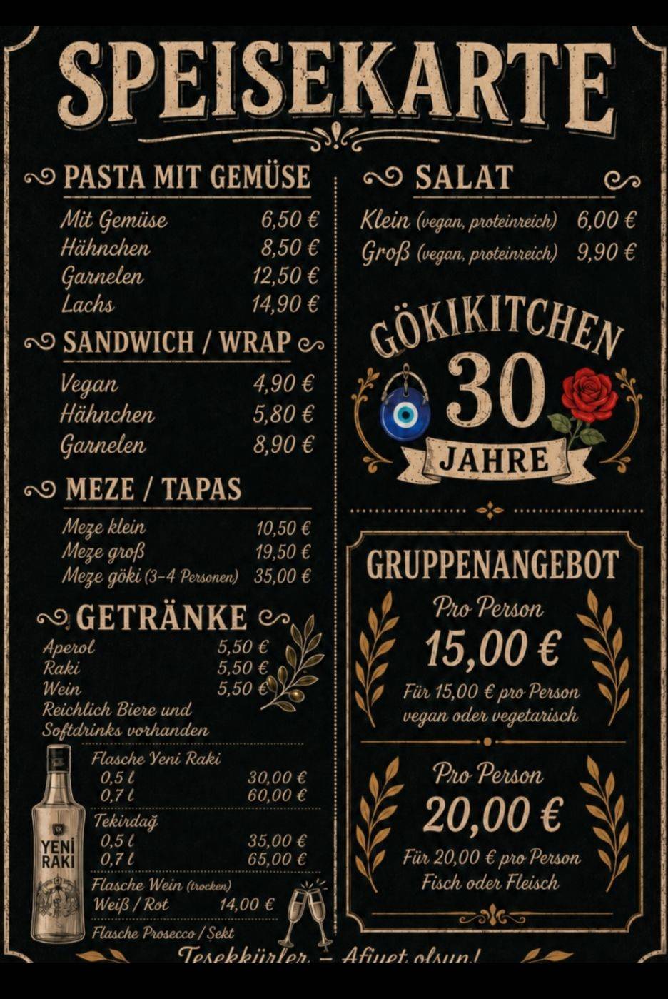 Göki Kitchen меню