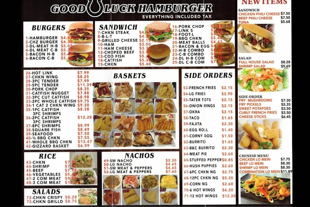 Good Luck Hamburgers Drive #3 меню