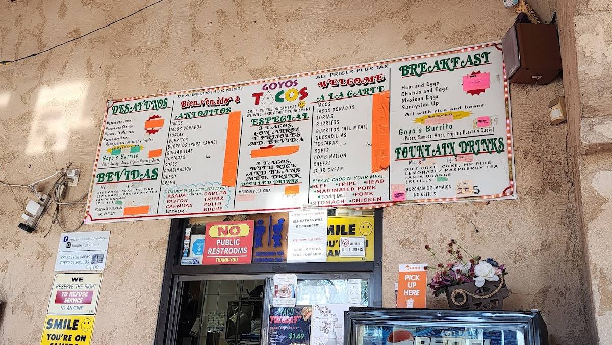 Goyos Tacos меню