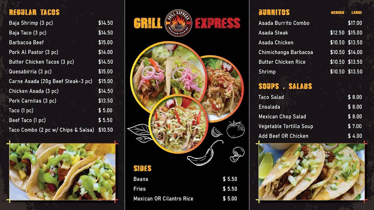 Grill Express Mexican Cuisine меню