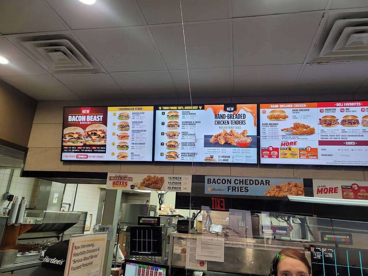 Hardee's меню