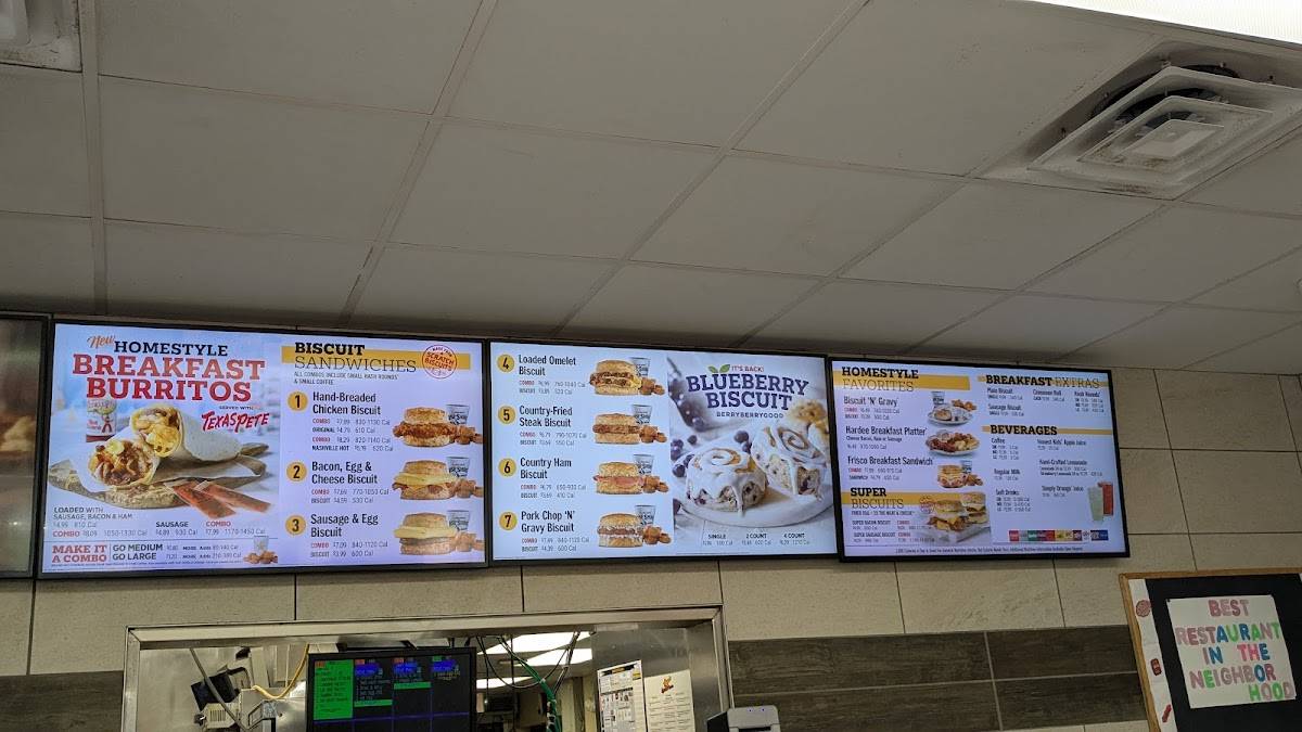 Hardee's меню