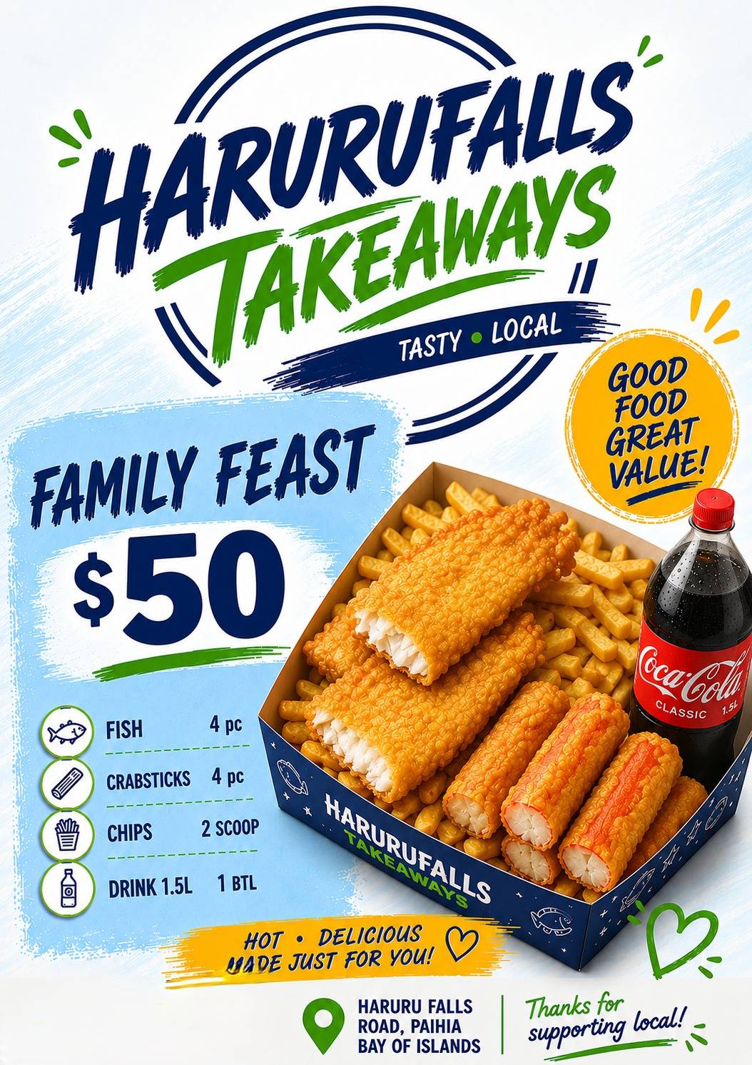 Harurufalls Takeaways меню