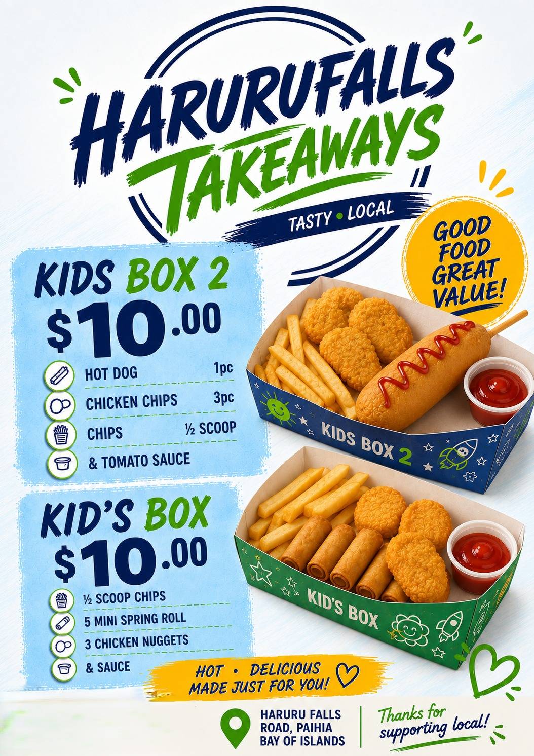 Harurufalls Takeaways меню